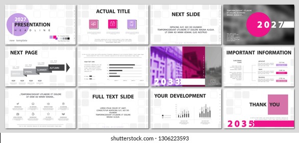 Template for business presentations. Pink, blue elements on a white background. Multipurpose slide, Infographics, monitor, cover postcard, report, advertisement, text, brochure, marketing and banner