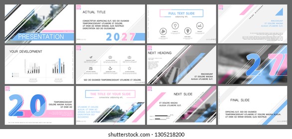 Template for business presentations. Pink, purple elements on a white background. Multipurpose slide, Infographics, monitor, cover postcard, report, advertisement, text, brochure, marketing and banner