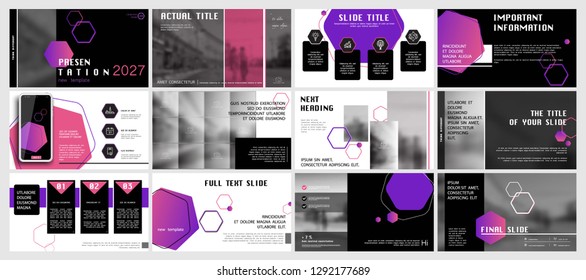 Template for business presentations. Slide design in red, black collar. Multipurpose slide, infographics, leaflet cover, report, advertisement, text, brochure, marketing and banner Graphic vector