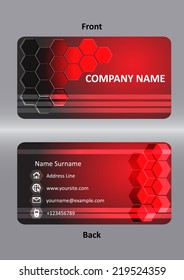 template  business red card