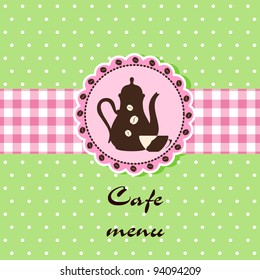 Template of a cafe menu
