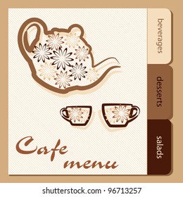 Template of a cafe menu