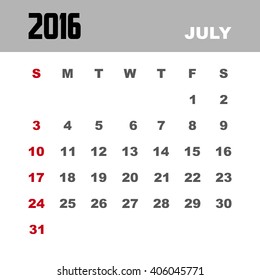 Template of calendar for MAY 2016.