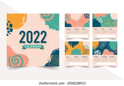Template Calender 2022 Design abstrakt-modern 