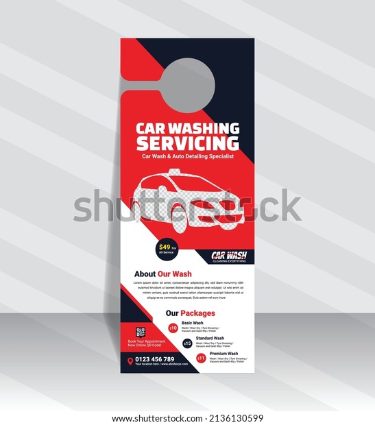 Template for car wash and detailing service\
roll-up banner