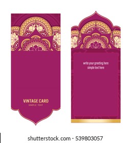 template card with abstract background, vector design