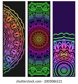 Vorlage Karte, Banner oder Einladung mit mandala. Rundschmuck-Muster. Vintage dekorative Elemente. Orientalische Motive. Vektorgrafik