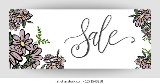 Template card with flowers for save the date, wedding, birthday, holiday. Vector, illustration. Banner for marriage,invitation. Coupon for advertising.
