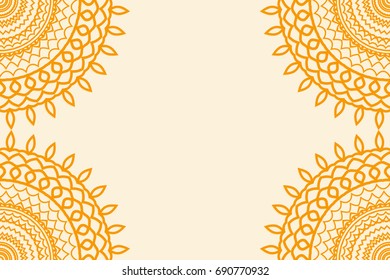 template card for greeting card. vector illustration. design for invitation in orange color.