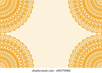 template card for greeting card. vector illustration. design for invitation. orange color