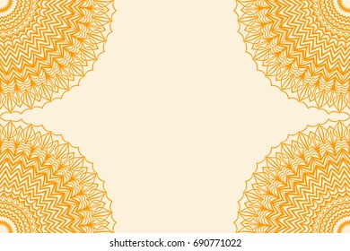 template card for greeting card. vector illustration. design for invitation. orange color