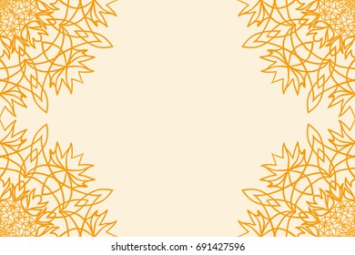 template card for greeting card. vector illustration. design for invitation. orange color