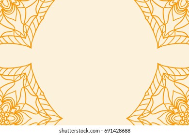 template card for greeting card. vector illustration. design for invitation. orange color