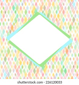 Template for card or invitation with small spots. Editable vector background