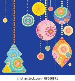 Template card for new year and christmas design