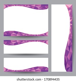 Template card purple element design. radiant orchid tone. Vector illustration