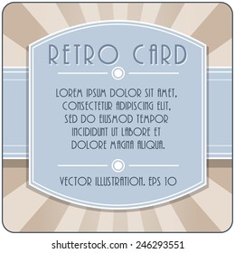 Template card in retro style. Vector. EPS 10