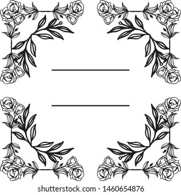 Template of card, various shape frame, for design banners, poster, various card. Vector