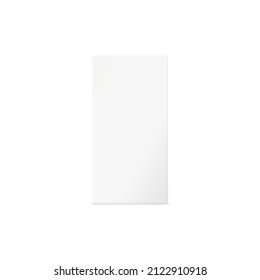 Template of cardboard or paper blank box, realistic vector illustration isolated on white background. Medicine pills or drops, vitamins packaging mockup.