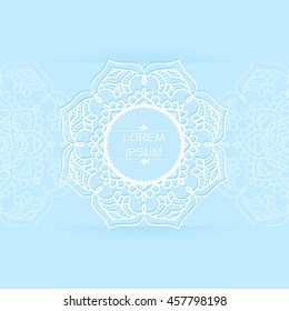 template for cards with a circular ornament and place for your text