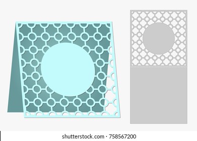Template cards to cut. Topper. Use for congratulations, invitations, presentations, weddings. Vector illustration.