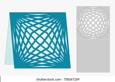 Template cards to cut. Topper. Use for congratulations, invitations, presentations, weddings. Vector illustration.