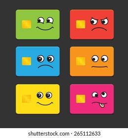 Template cards of different colors