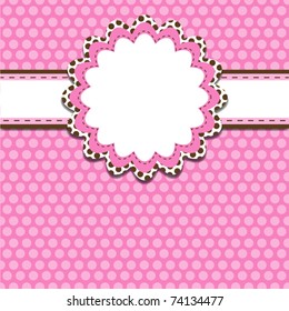 Template cards for the girl, vector illustration, eps10