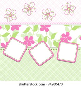 Template cards for the girl, vector illustration, eps10