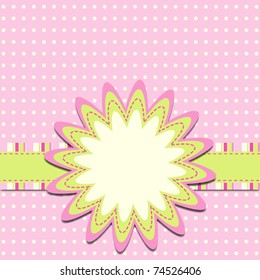 Template cards for the girl, vector illustration, eps10