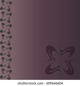 Template for cards, invitations, banners on a lilac background