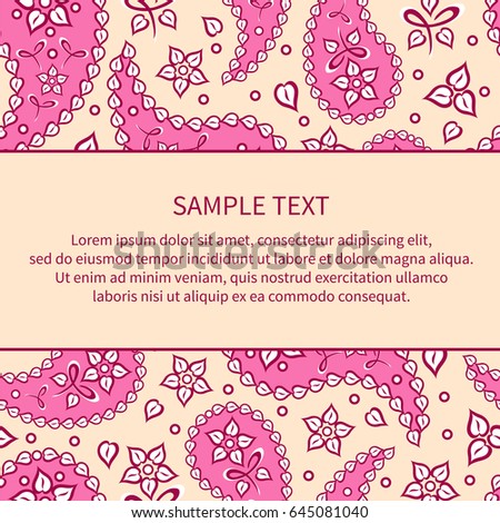 Template Cards Invitations Congratulations Poster Oriental Stock