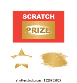 Template cards with scratch and win letters. Lottery scratch and win game card background. 