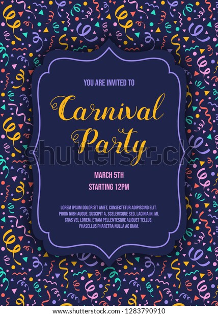 Carnival Party Invitation Template from image.shutterstock.com