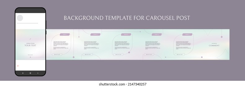 Template For Carousel Post In Social Network