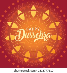 template for celebration Indian festival of dussehra vector illustration design