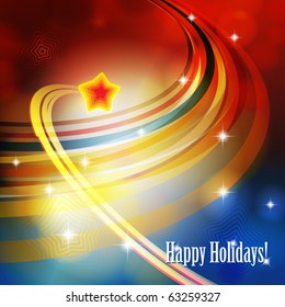 Template of a celebratory greeting card. Vector