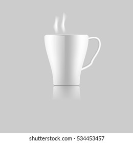 Template ceramic clean mug.Vector illustration.