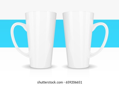 Template ceramic white mug with