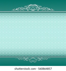 Template for certificate, banner with decorative patterns and background with a tangier grid. 
