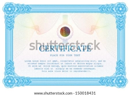 Template certificate, currency, diplomas.