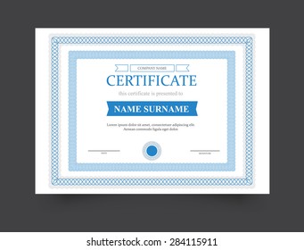 the template of the certificate diploma congratulations. vector illustration
