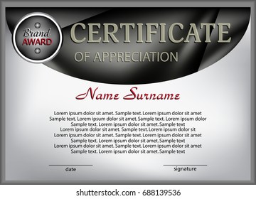 Template certificate or diploma. Elegant design. Vector illustration.