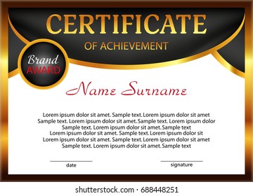 Template certificate. Elegant design. Vector illustration.