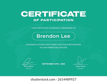 The template certificate for your project