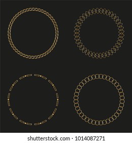 The template chain. Frame logos and pictures. Vector illustration