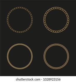 The template chain. Frame logos and pictures. Vector illustration