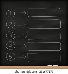 template chalk blackboard line infographic rank sequence presentation