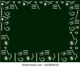 Template with chalkboard doodles