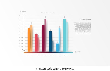 template chart, graph for use in business plan on white background. vector design infographic elements style.